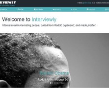 Interviewly pulls AMAs from Reddit and makes them readable [AV Club]